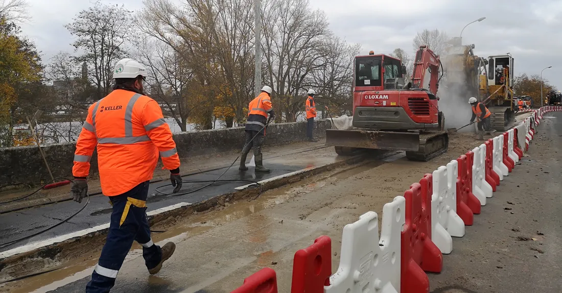 Les travaux s'étirent sur le Quai Henri Chavigny jusque fin janvier 2022.